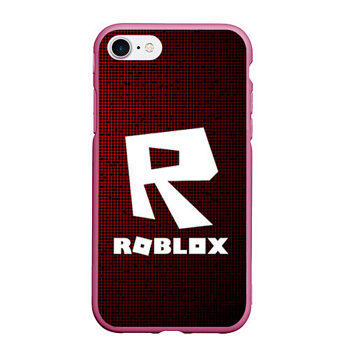 Чехол iPhone 7/8 матовый Roblox / 3D-Малиновый – фото 1