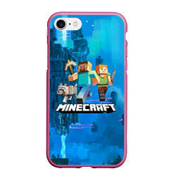 Чехол iPhone 7/8 матовый Minecraft Майнкрафт