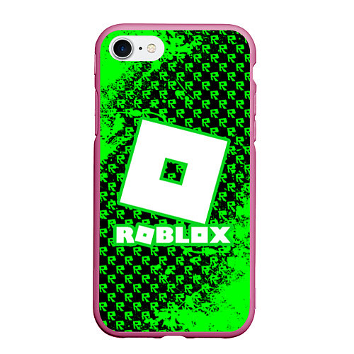 Чехол iPhone 7/8 матовый Roblox / 3D-Малиновый – фото 1