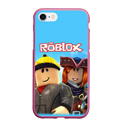 Чехол iPhone 7/8 матовый ROBLOX, цвет: 3D-малиновый