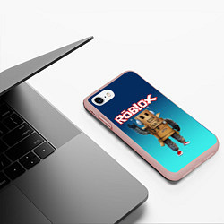 Чехол iPhone 7/8 матовый ROBLOX, цвет: 3D-светло-розовый — фото 2