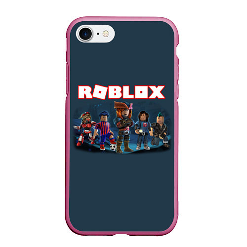 Чехол iPhone 7/8 матовый ROBLOX / 3D-Малиновый – фото 1