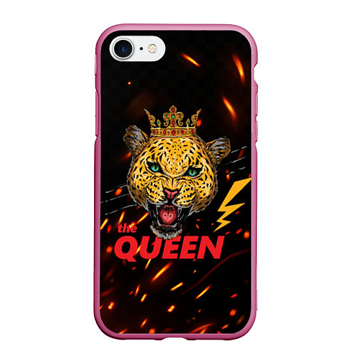 Чехол iPhone 7/8 матовый The Queen / 3D-Малиновый – фото 1