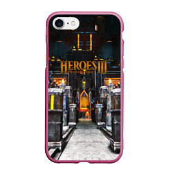 Чехол iPhone 7/8 матовый HEROES 3, цвет: 3D-малиновый