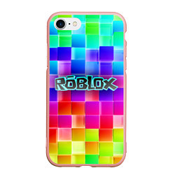Чехол iPhone 7/8 матовый Роблокс, цвет: 3D-светло-розовый