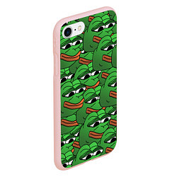 Чехол iPhone 7/8 матовый Pepe The Frog, цвет: 3D-светло-розовый — фото 2