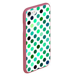 Чехол iPhone 7/8 матовый Горох, цвет: 3D-малиновый — фото 2