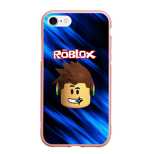 Чехол iPhone 7/8 матовый ROBLOX / 3D-Светло-розовый – фото 1