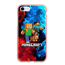 Чехол iPhone 7/8 матовый Minecraft Майнкрафт