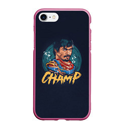 Чехол iPhone 7/8 матовый Champ, цвет: 3D-малиновый