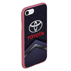 Чехол iPhone 7/8 матовый TOYOTA, цвет: 3D-малиновый — фото 2