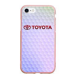 Чехол iPhone 7/8 матовый TOYOTA, цвет: 3D-светло-розовый