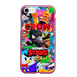 Чехол iPhone 7/8 матовый BRAWL STARS CROW