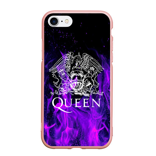 Чехол iPhone 7/8 матовый QUEEN / 3D-Светло-розовый – фото 1