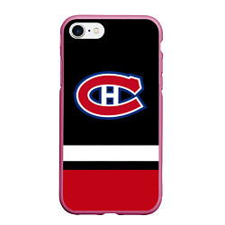 Чехол iPhone 7/8 матовый Монреаль Канадиенс, цвет: 3D-малиновый