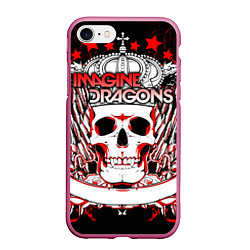 Чехол iPhone 7/8 матовый Imagine Dragons, цвет: 3D-малиновый