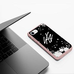 Чехол iPhone 7/8 матовый Stray Kids, цвет: 3D-светло-розовый — фото 2