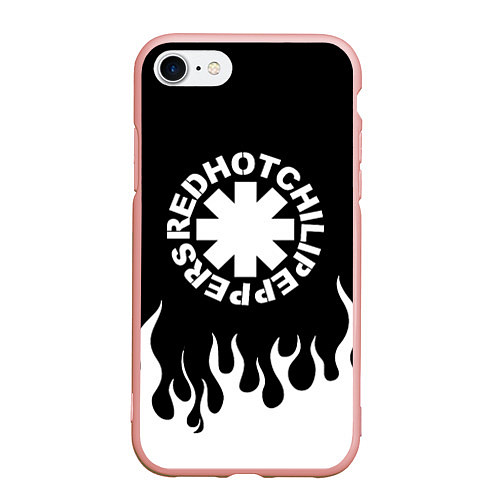 Чехол iPhone 7/8 матовый Red Hot Chili Peppers / 3D-Светло-розовый – фото 1