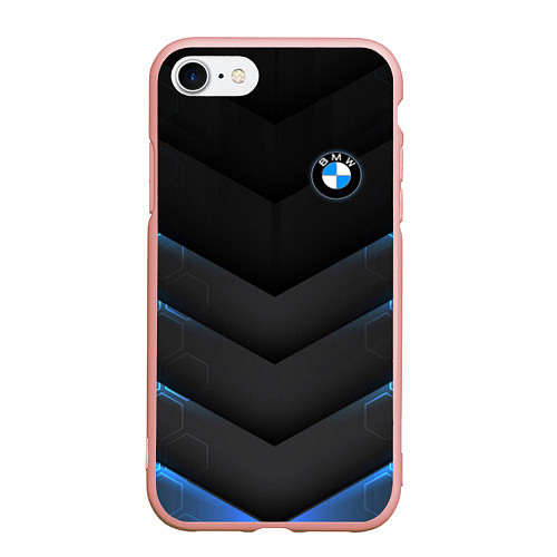 Чехол iPhone 7/8 матовый BMW / 3D-Светло-розовый – фото 1