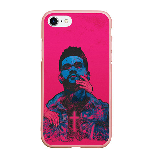 Чехол iPhone 7/8 матовый The Weekend / 3D-Светло-розовый – фото 1