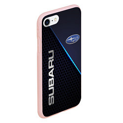 Чехол iPhone 7/8 матовый SUBARU, цвет: 3D-светло-розовый — фото 2