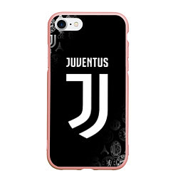 Чехол iPhone 7/8 матовый JUVENTUS, цвет: 3D-светло-розовый