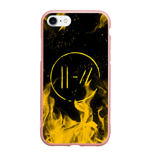 Чехол iPhone 7/8 матовый TWENTY ONE PILOTS / 3D-Светло-розовый – фото 1