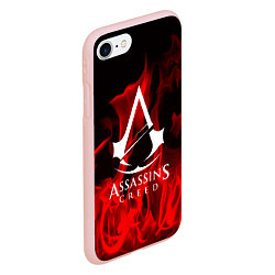 Чехол iPhone 7/8 матовый ASSASSINS CREED, цвет: 3D-светло-розовый — фото 2