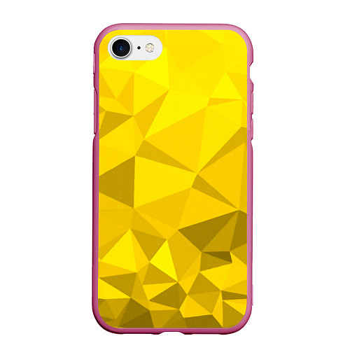 Чехол iPhone 7/8 матовый YELLOW ABSTRACT / 3D-Малиновый – фото 1