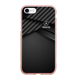 Чехол iPhone 7/8 матовый Mercedes-AMG, цвет: 3D-светло-розовый
