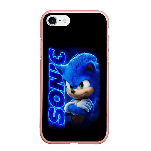 Чехол iPhone 7/8 матовый SONIC / 3D-Светло-розовый – фото 1