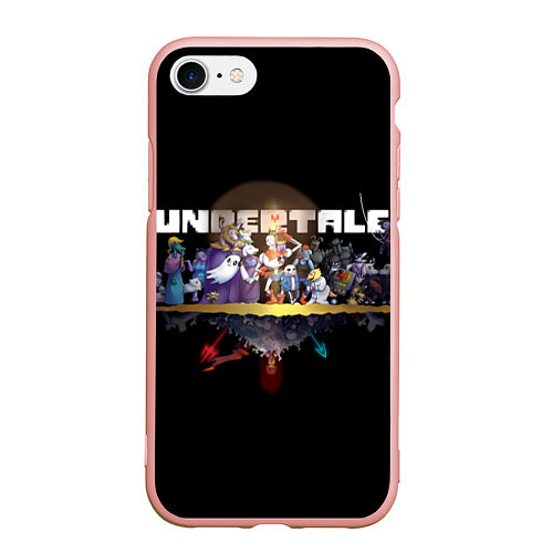 Чехол iPhone 7/8 матовый Undertale / 3D-Светло-розовый – фото 1