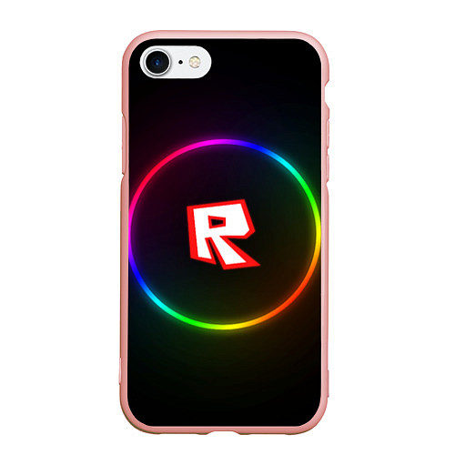 Чехол iPhone 7/8 матовый Roblox / 3D-Светло-розовый – фото 1