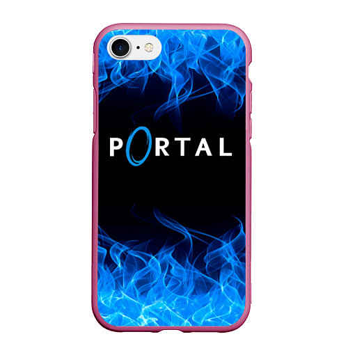 Чехол iPhone 7/8 матовый PORTAL / 3D-Малиновый – фото 1