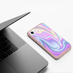 Чехол iPhone 7/8 матовый Vaporwave, цвет: 3D-светло-розовый — фото 2