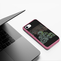 Чехол iPhone 7/8 матовый Led Zeppelin, цвет: 3D-малиновый — фото 2