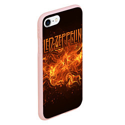 Чехол iPhone 7/8 матовый Led Zeppelin, цвет: 3D-светло-розовый — фото 2