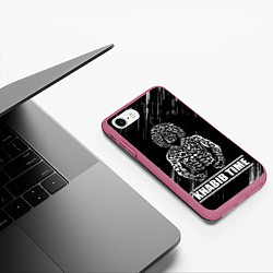 Чехол iPhone 7/8 матовый KHABIB, цвет: 3D-малиновый — фото 2