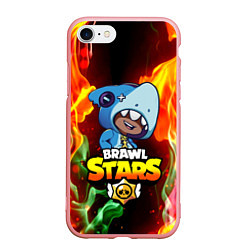 Чехол iPhone 7/8 матовый BRAWL STARS LEON SHARK