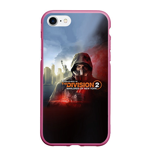 Чехол iPhone 7/8 матовый The Division 2 / 3D-Малиновый – фото 1