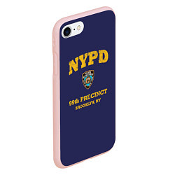 Чехол iPhone 7/8 матовый Бруклин 9-9 департамент NYPD, цвет: 3D-светло-розовый — фото 2