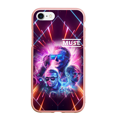 Чехол iPhone 7/8 матовый Muse / 3D-Светло-розовый – фото 1