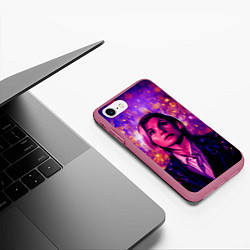 Чехол iPhone 7/8 матовый DOCTOR WHO, цвет: 3D-малиновый — фото 2