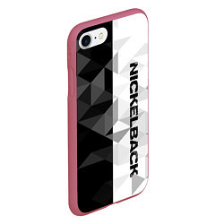 Чехол iPhone 7/8 матовый Nickelback, цвет: 3D-малиновый — фото 2