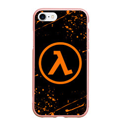 Чехол iPhone 7/8 матовый HALF-LIFE, цвет: 3D-светло-розовый