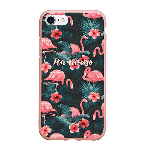 Чехол iPhone 7/8 матовый Flamingo / 3D-Светло-розовый – фото 1