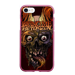 Чехол iPhone 7/8 матовый Bring Me the Horizon, цвет: 3D-малиновый