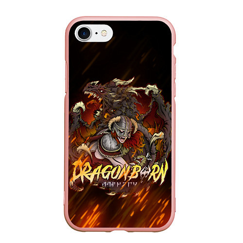 Чехол iPhone 7/8 матовый THE ELDER SCROLLS / 3D-Светло-розовый – фото 1