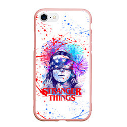 Чехол iPhone 7/8 матовый STRANGER THINGS, цвет: 3D-светло-розовый