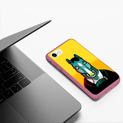 Чехол iPhone 7/8 матовый BoJack Horseman, цвет: 3D-малиновый — фото 2